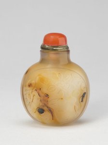 Snuff Bottle with Panels of Gourds, Qing dynasty (1644-1911), 1770-1850. Creator: Unknown.
