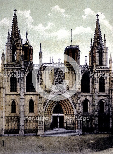 Façade of the Cathedral before restoration, 1900.