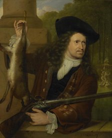 Jan de Hooghe (1650-1731). Anna de Hooghe's Cousin, Dressed for Shooting, 1700. Creator: Ludolf Bakhuizen.