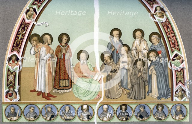 Holy men, 15th century (1849).Artist: H Moulin