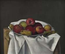 Still life with apples, 1910. Creator: Vallotton, Felix Edouard (1865-1925).