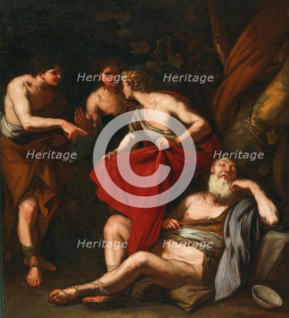 The Drunkenness of Noah, ca 1665. Creator: Giordano, Luca (1632-1705).