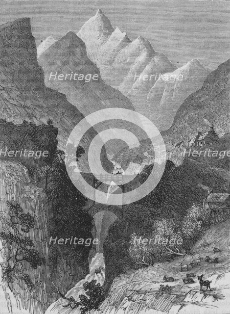 'View in the Pyrenees', c1880. Artist: Unknown.