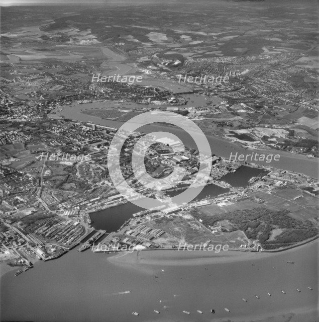 Chatham Dockyard, Kent, 1972. Artist: Aerofilms.