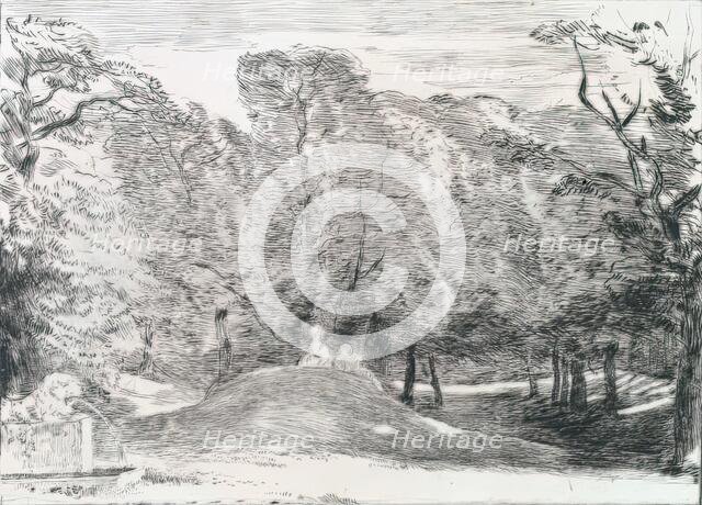 View of Richmond Park, a Fountain on the Left, c1820s. Creator: Andrew Geddes.