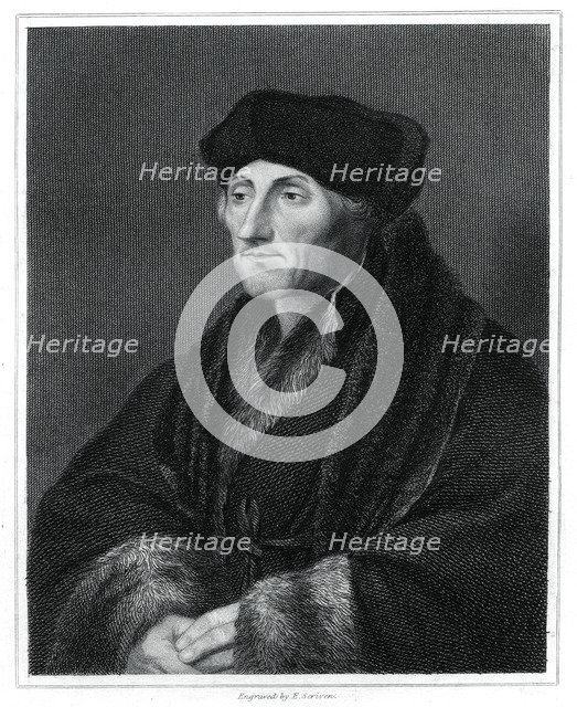 Desiderius Erasmus, Renaissance humanist, (1833). Artist: E Scriven