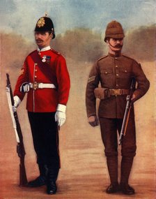 'West Yorkshire Regiment (Colour-Sergeant) and Yorkshire Regiment (Sergeant)', 1900. Creator: Gregory & Co.