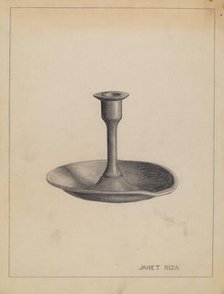 Candlestick, c. 1935. Creator: Janet Riza.