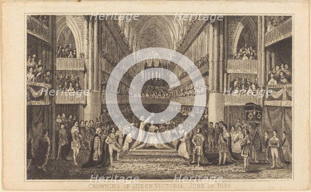 Crowning of Queen Victoria, June 28, 1838 [right half], 19th century. Creator: Unknown.