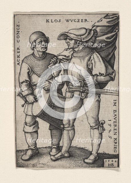 Ensign and drummer in the Peasants' War of 1525, 1544. Creator: Beham, Hans Sebald (1500-1550).