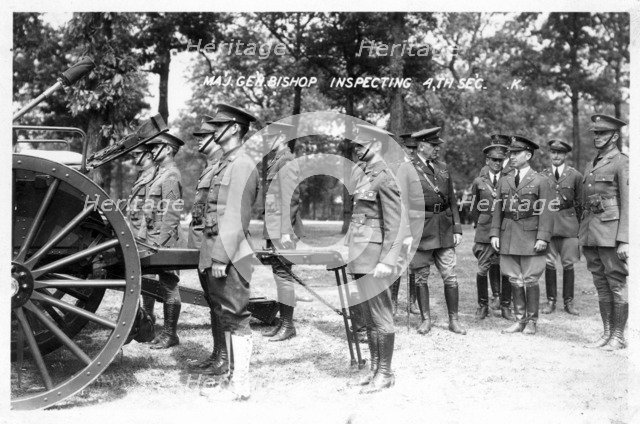 Major-General Bishop inspecting troops, Fort Sheridan, Illinois, USA, 1930. Artist: Unknown
