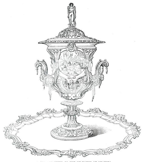 Plate presented to the Ex-Mayor of Swansea, 1850. Creator: Unknown.