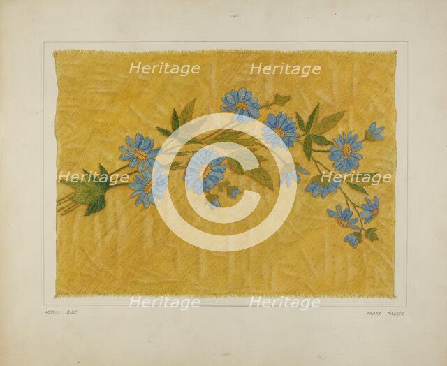 Crewel embroidery, 1935/1942. Creator: Frank Maurer.