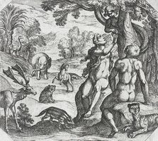 The Temptation of Eve, 16th century. Creator: Antonio Tempesta.