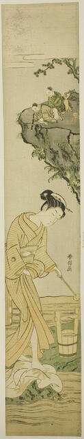 Daoist Immortals Spying on a Young Beauty, c. 1768. Creator: Suzuki Harunobu.