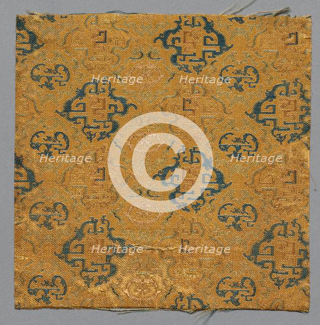 Fragment from Book of Textiles, early 18th century. Creator: Unknown.