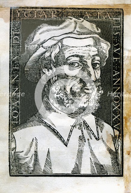 Juan Iciar (1522 - ), Spanish writer, engraving, 1548.