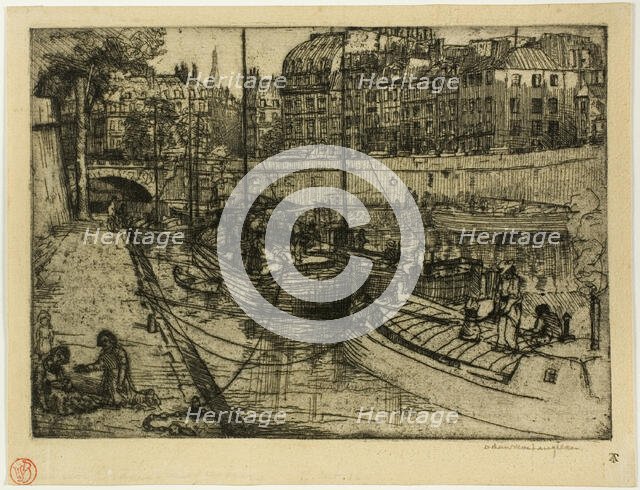 Quai des Grands Augustins, 1900. Creator: Donald Shaw MacLaughlan.