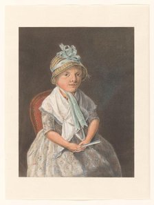 Portrait of a seated girl with a fan, 1804. Creator: Anthony Oberman.