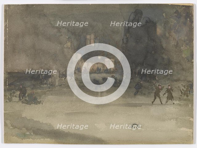 Nocturne: Amsterdam in Winter, 1882. Creator: James Abbott McNeill Whistler.