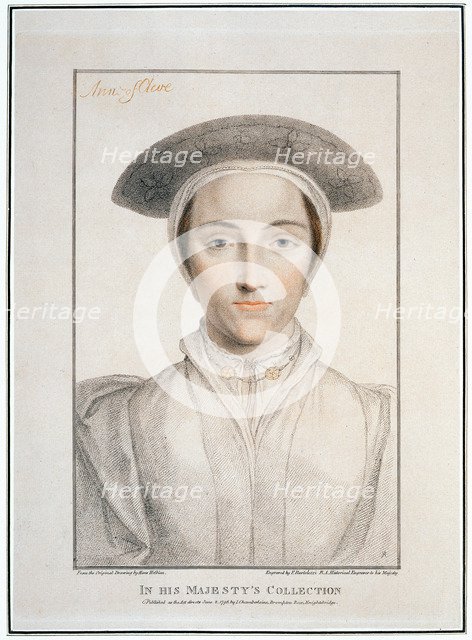 Anne of Cleves, 1539, (1796). Artist: Francesco Bartolozzi