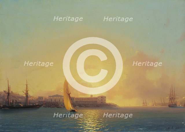 Grafskaya Wharf, Sevastopol, 1852.