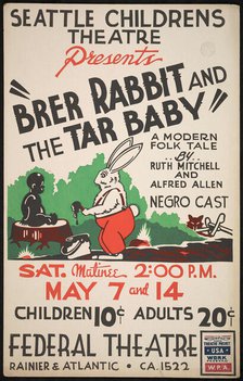 Brer Rabbit and the Tar Baby, Seattle, 1938. Creator: Unknown.