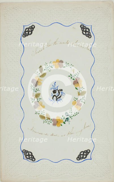 Search Through the World (valentine), c. 1850. Creator: Unknown.