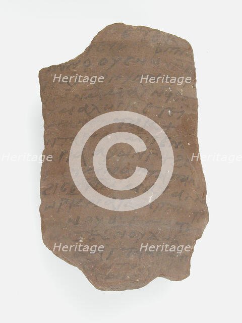Ostrakon, Coptic, 7th century. Creator: Unknown.