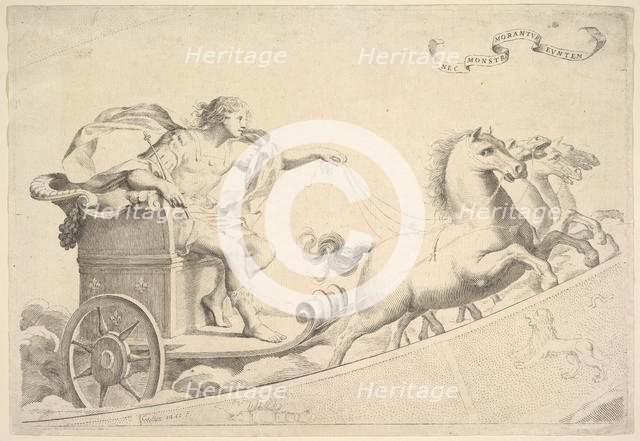 Allegory in Honor of Louis XIV. Creator: Claude Mellan.