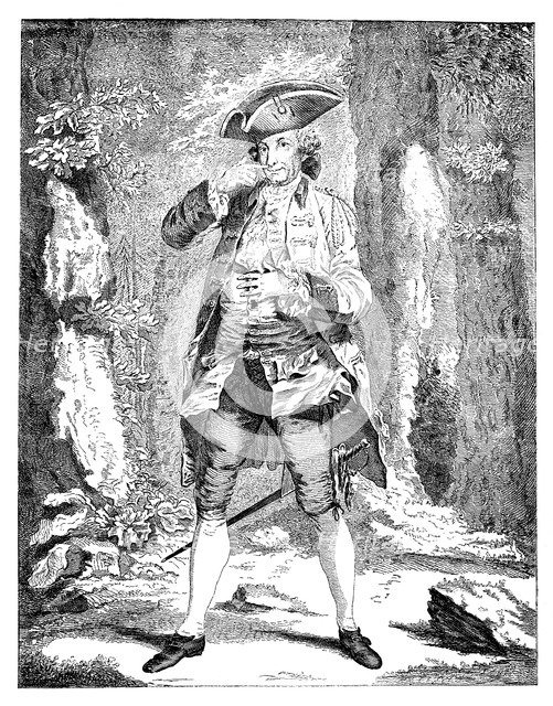 'Mr Woodward in the character of Mercutio', 1753. Artist: Unknown