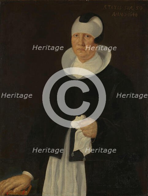 Marthe Jensdatter Ruus, Lars Ruus' 2nd wife, 1646. Creator: Unknown.