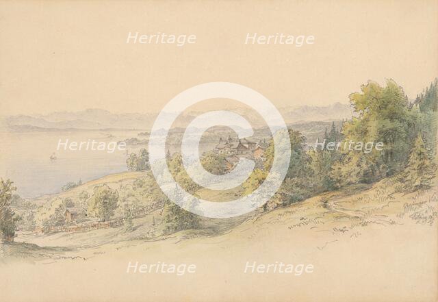 View of the Beringer villa with a panorama of the countryside, 1882. Creator: Karoly Lajos Libay.