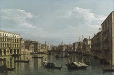 The Grand Canal looking South from Ca? Foscari to the Carità, ca 1738.
