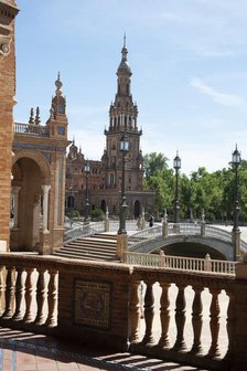 The Plaza de España  in the Maria Luisa Park, Seville, Spain, 2023. Creator: Ethel Davies.