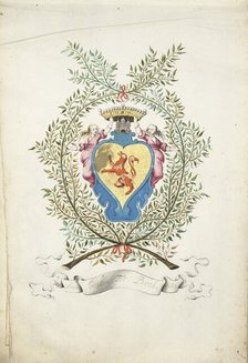 Decorated coat of arms of the Ter Borch family, 1660. Creator: Gesina ter Borch.