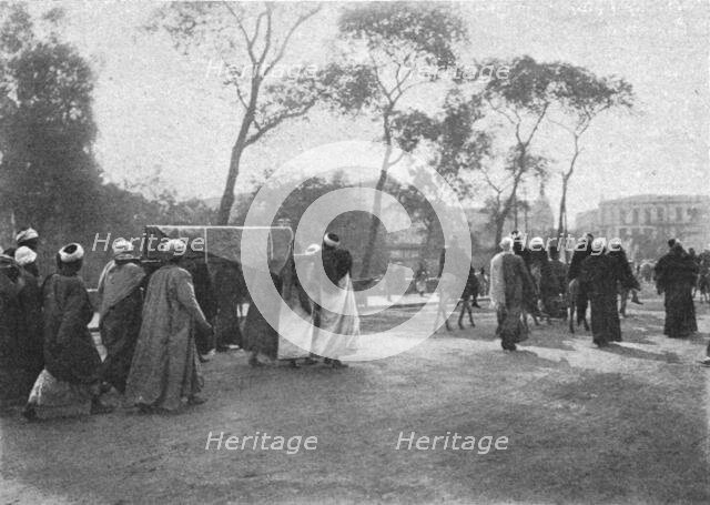''Un enterrement arabe au Caire; Le Nord-Est Africain', 1914. Creator: Unknown.
