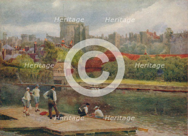 'The Castle from the Rafts', c1900. Artist: William Biscombe Gardner.