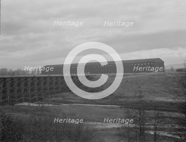 Abandoned storage shed of the Humbird Lumber Co..., Sandpoint, Bonner County, Idaho, 1939. Creator: Dorothea Lange.