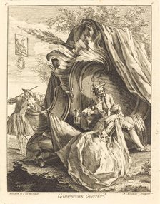 l'Amoureux Guerrier, 1736. Creator: Antoine Aveline.