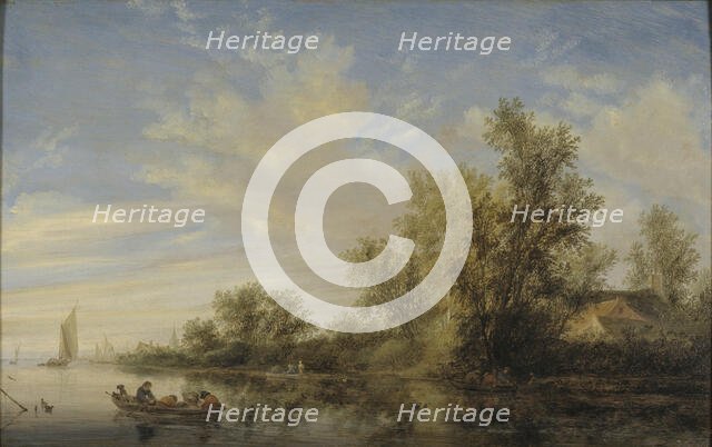 River Landscape, 1644. Creator: Salomon Ruysdael.