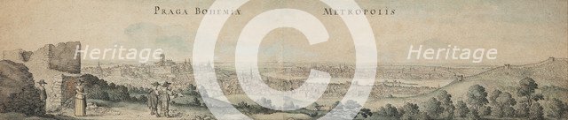 Great View of Prague. Artist: Hollar, Wenceslaus (1607-1677)