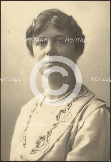 Portrait of a Woman with Applique Collar, 1907-1943. Creator: Louis Fleckenstein.