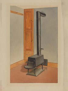 Shaker Stove/Built-in Closet, c. 1938. Creator: John W Kelleher.