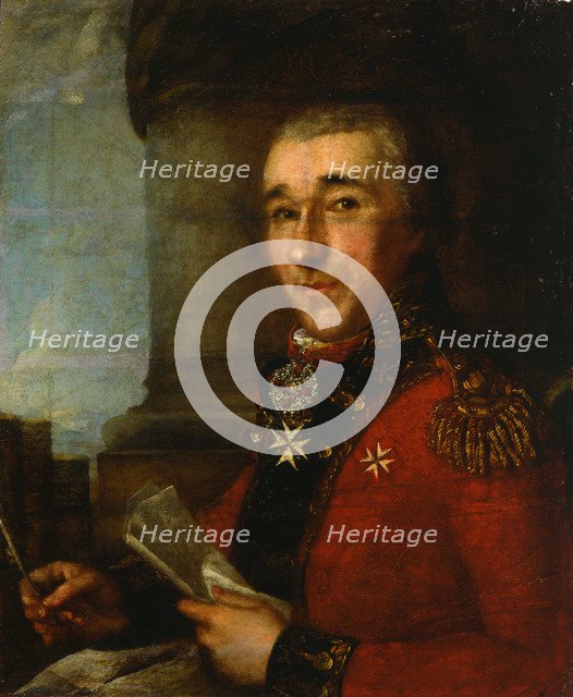 Portrait of General Count Alexey Arakcheyev, late 18th century. Artist: Russian Master