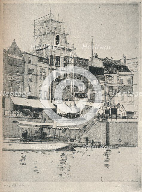 'The Quay, Bristol', c1918. Artist: Frederick Charles Richards.