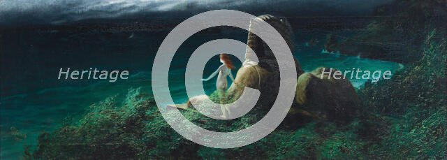 Sphinx with Undine, 1902. Creator: Diefenbach, Karl Wilhelm (1851-1913).