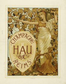 Champagne Hau & Co, Reims, 1893. Creator: Crane, Walter (1845-1915).