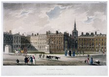 View of St James's Square from the south-east corner, London, 1812.                                  Artist: Anon