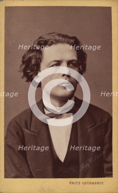 Portrait of the composer Anton Rubinstein (1829-1894), c. 1870. Creator: Luckhardt, Fritz (1843-1894).